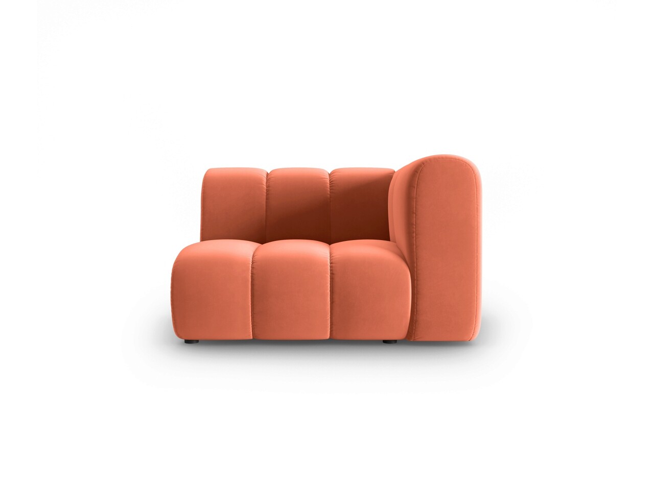 Modul canapea dreapta 1 loc, Lupine, Micadoni Home, BL, 114x87x70 cm, catifea, corai - imagine 6